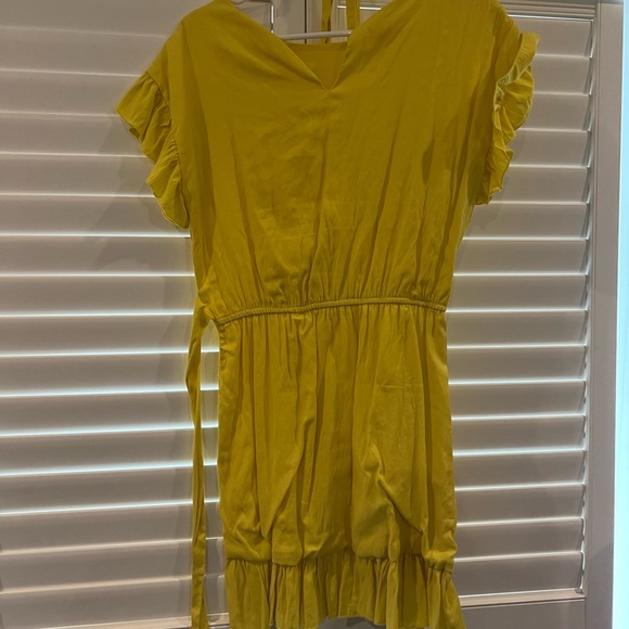Etophe studios yellow wrap dress size L - Picture 3 of 3